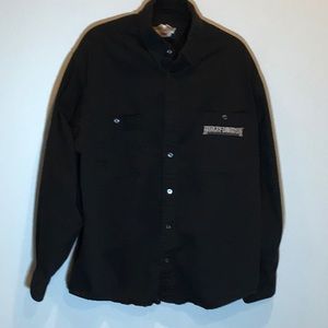 Harley-Davidson Black Casual Button Down Shirt